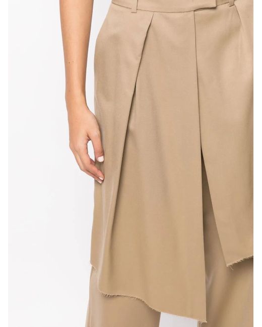 Goen.J Natural Panelled Tailored Trousers