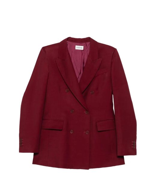 P.A.R.O.S.H. Red Double-Breasted Jacket