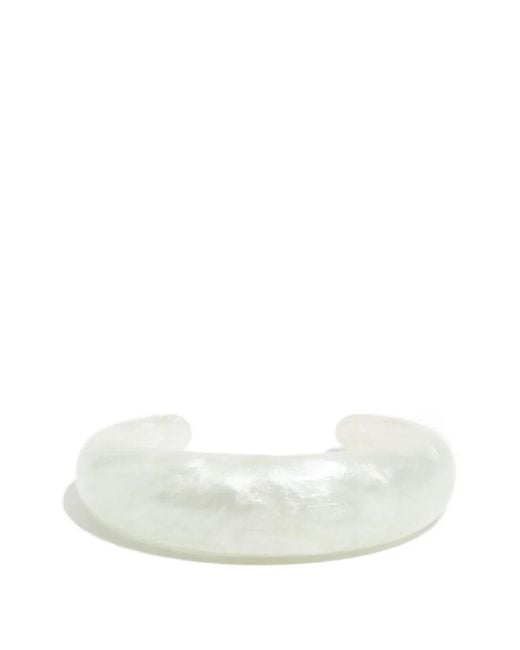 Bimba Y Lola White Faux-Pearl Open Bracelet