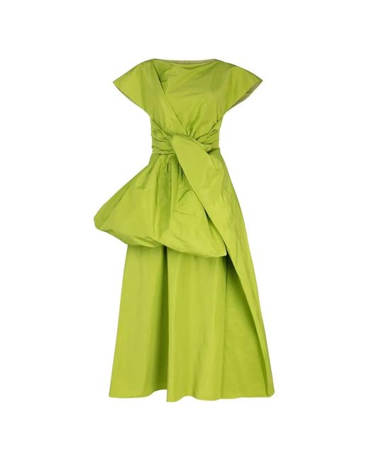 Roksanda Green Nila Knotted Asymmetric Dress