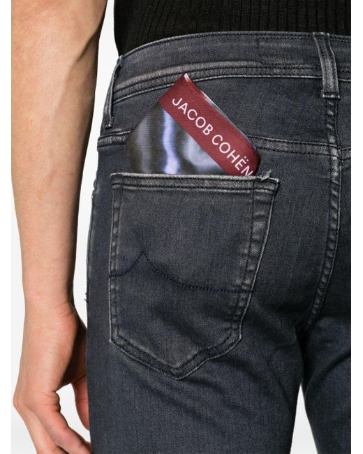 Jacob Cohen Blue Bard Low-rise Slim-fit Jeans for men