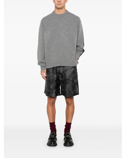 Gucci Gray Flora And Fauna-Print Shorts for men
