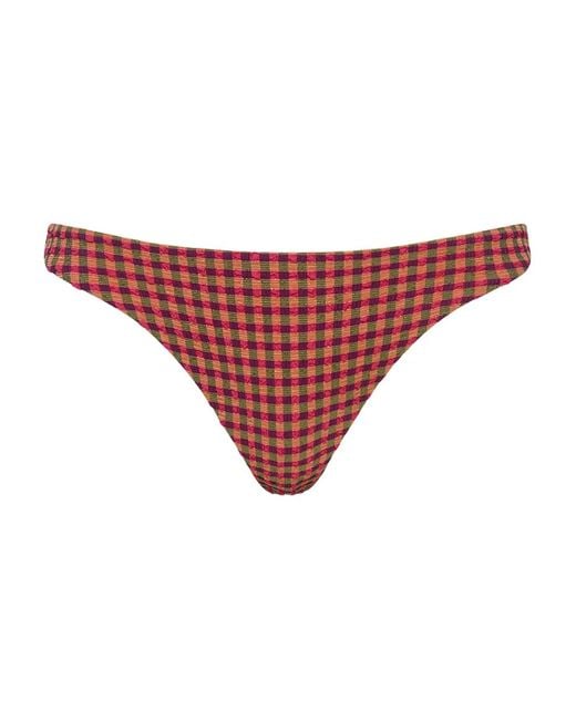 The Upside Aliki Christy Checkered-Pattern Bikini Bottoms