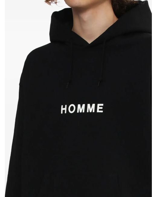 Comme des Garçons Black Logo-Print Hoodie for men