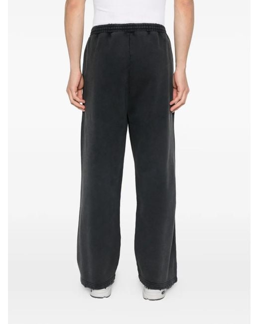 Balenciaga Black Graphic Track Pants for men