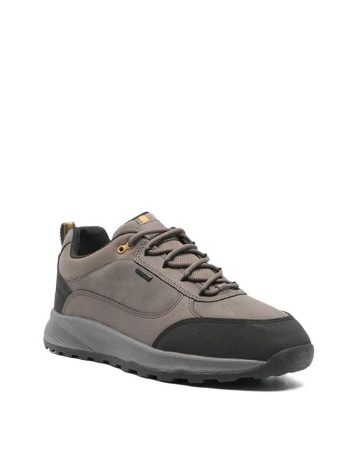 Geox Gray Leather Trainers for men