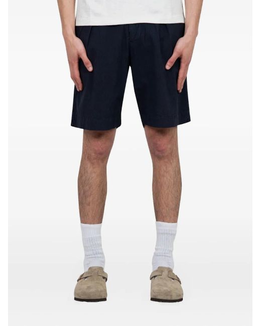 Universal Works Shorts Van Linnen Mix in het Blue voor heren