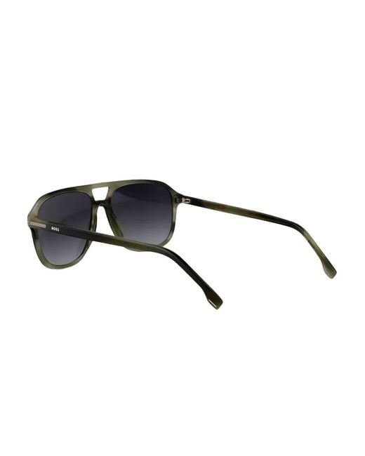Boss Blue Pilot-Frame Sunglasses for men