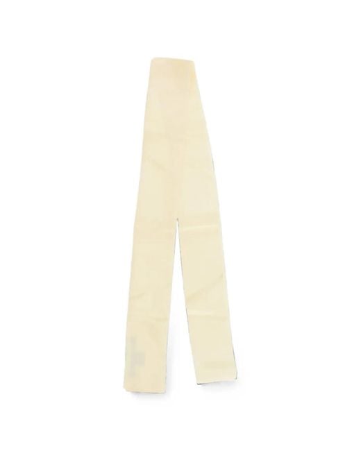 DSquared² White Slim Silk Scarf for men
