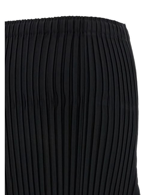 Issey Miyake Black 'Fold Pleats' Skirt