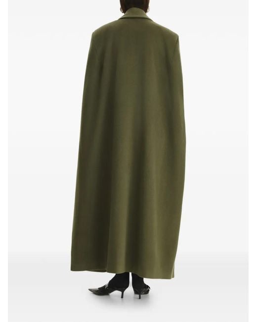 Vestiaire d'un Oiseau Libre Green Collared Slit Cape