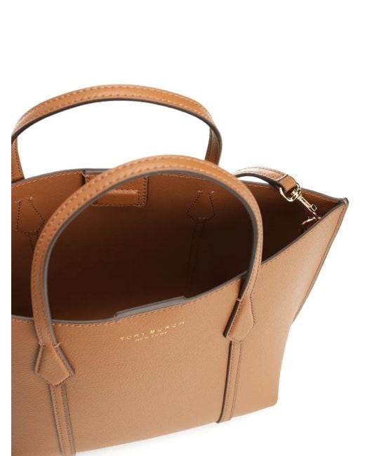 Tory Burch Brown Small Perry Leather Tote Bag