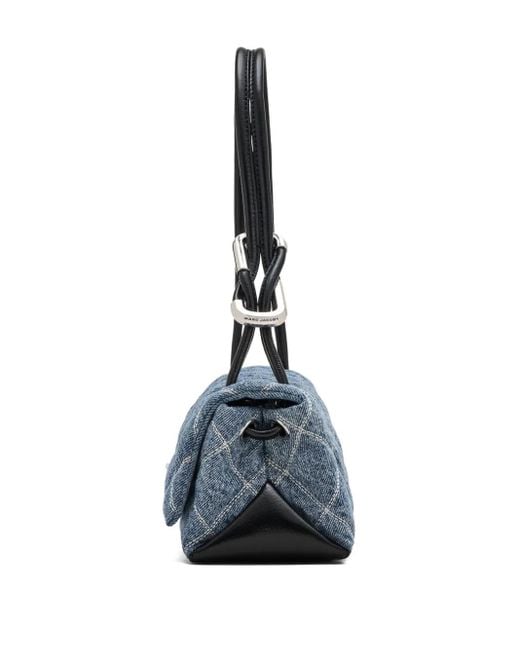 Marc Jacobs Blue The Quilted Denim Mini Dual Shoulder Bag