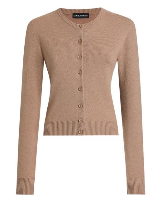 Dolce & Gabbana Brown Cardigan Aus Kaschmir