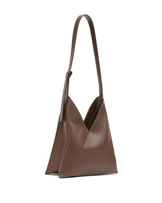MM6 by Maison Margiela Brown Japanese 6 Leather Shoulder Bag
