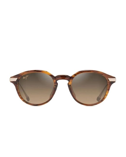 Maui Jim Brown Round-Frame Sunglasses