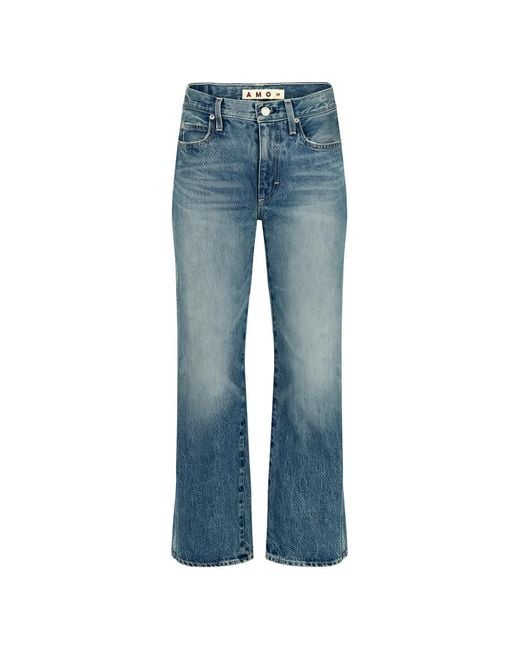 AMO Blue Robbie Wash-Effect Jeans