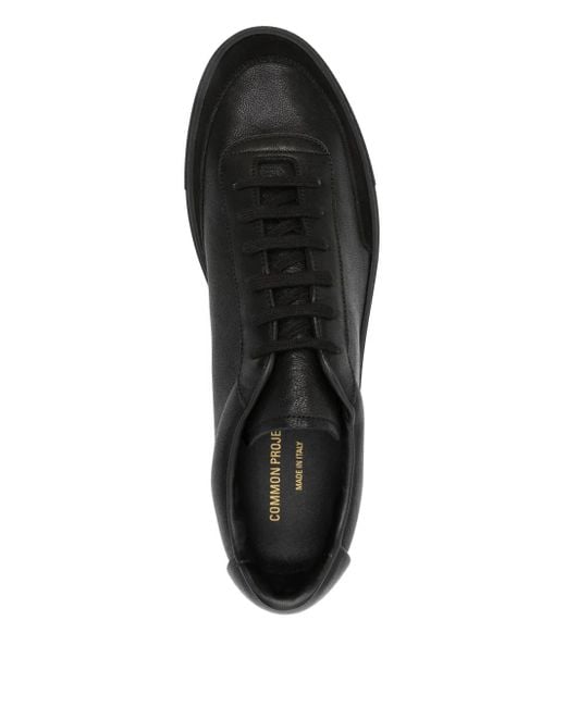 Common Projects Black Leather Suede Sneakers for men