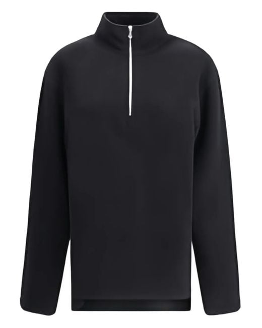 Rier Blue Half-Zip Pile Athletic Jacket
