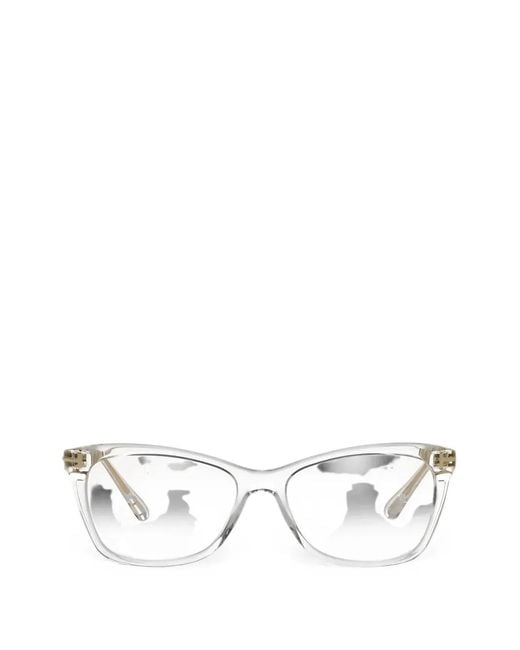 Tom Ford White Rectangle-Frame Glasses