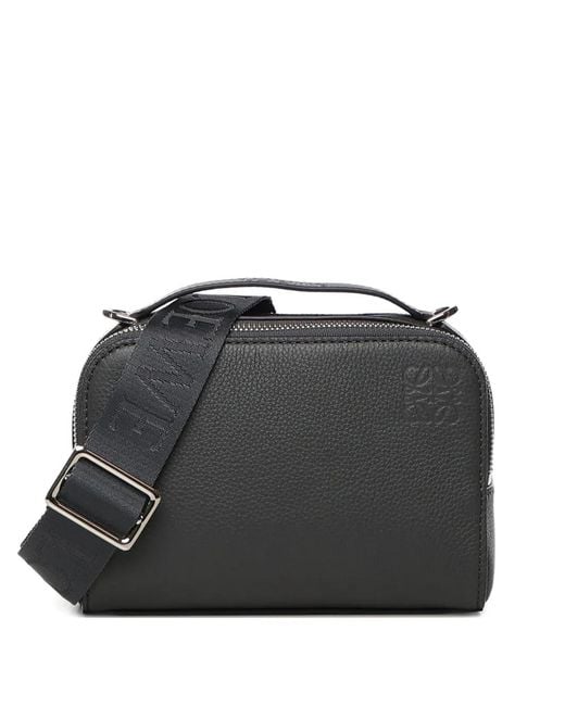Loewe Black Anagram Leather Shoulder Bag for men