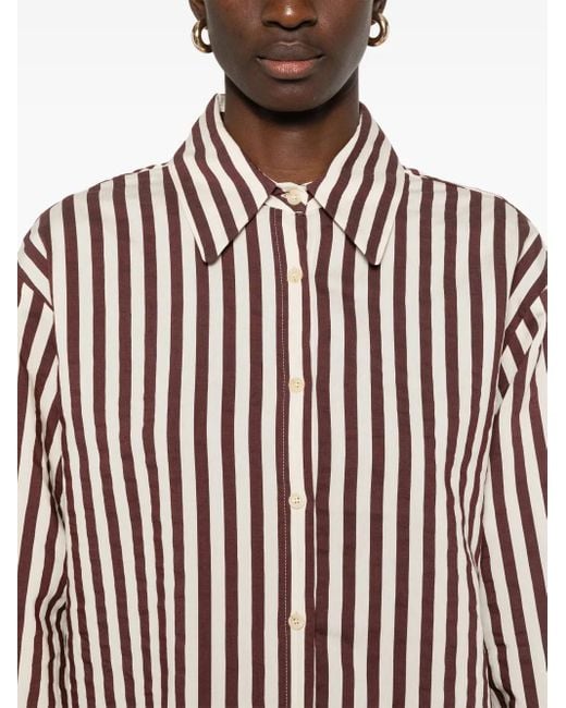 Alysi Gestreept Blouse in het Red