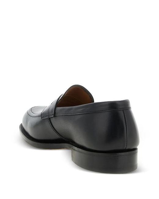Tricker's Black Harvard Penny Loafers for men