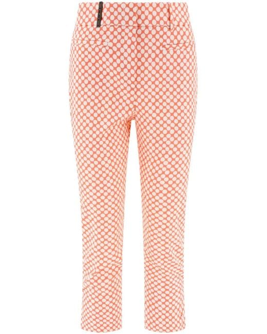 Peserico Pink Polka-Dots Pants