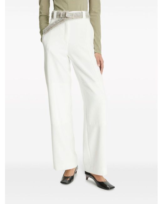 Tory Burch White Twill Cargo Pant