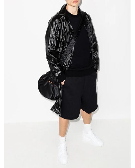 Felpa taglio comodo di Y-3 in Black da Uomo