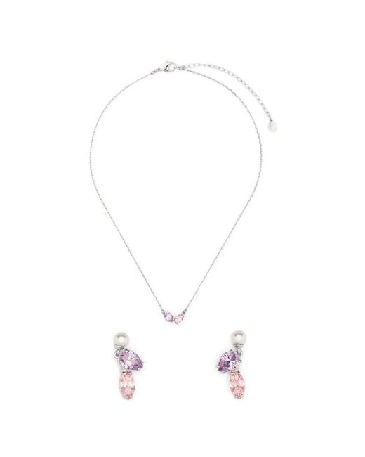 Swarovski White X Ariana Grande Crystal Earrings And Necklace Set