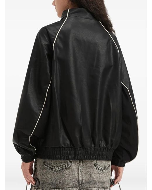Mini Cream Black Striped Zip Jacket