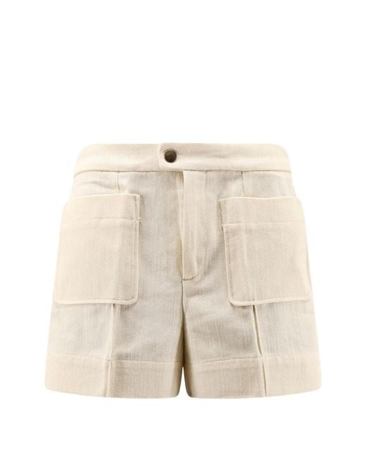Soeur Natural Front-Pocket Shorts