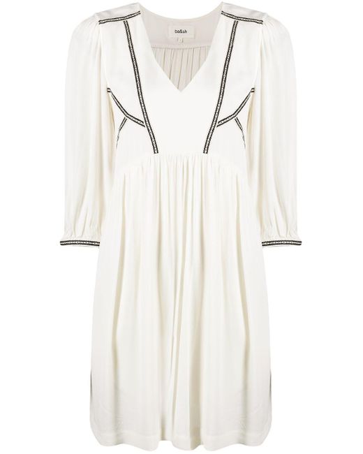 Alma Smocked Dress Ba&sh en coloris Blanc | Lyst
