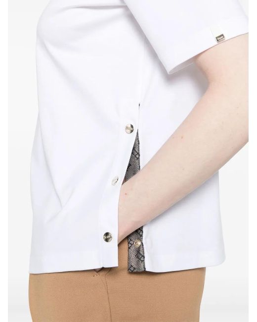 Camiseta De Algodón Herno de color White