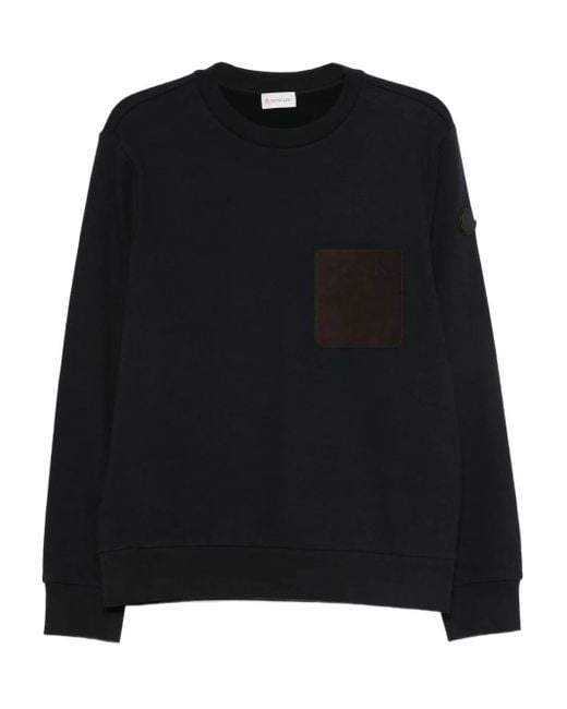 メンズ Moncler パッチポケット スウェットシャツ Black