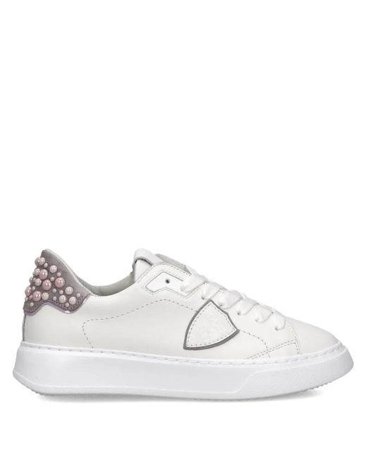 Philippe Model White Temple Sneakers