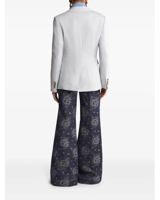 Etro Gray Single-Breasted Blazer