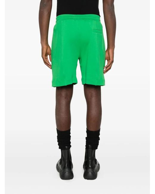 Notrainproof Green Drawstring-Waist Track Shorts for men