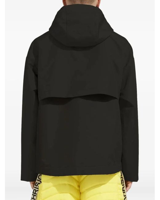 Khrisjoy Black Hooded Drawstring Jacket for men