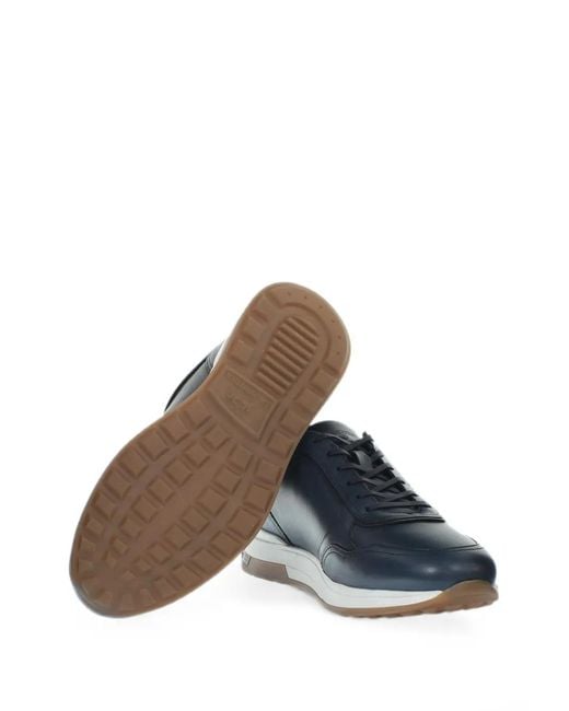 La Martina Blue Buttero Leather Sneakers for men