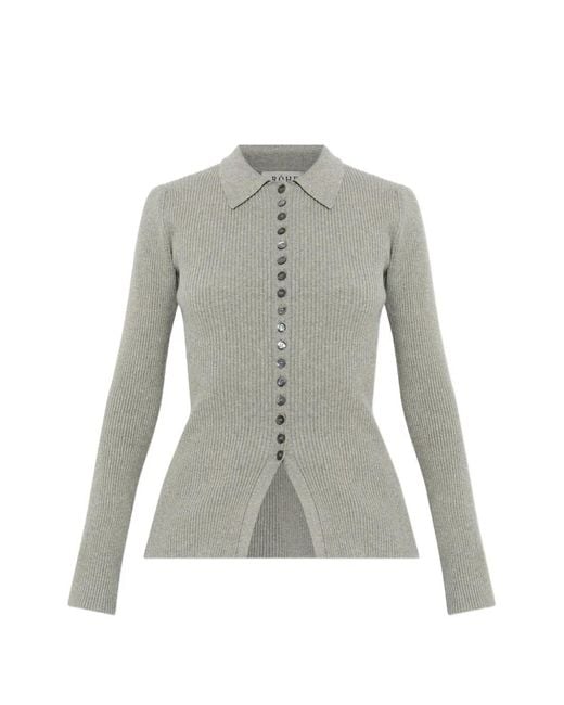 Rohe Gray Ribbed Cardigan