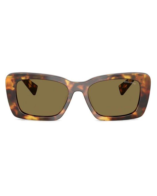 Miu Miu Brown Oversize-Frame Sunglasses