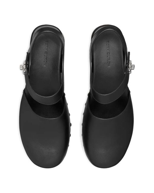 Tory Burch Black Turnlock Clogs