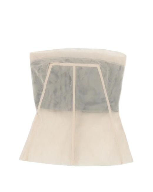 Rick Owens White Bustier Top