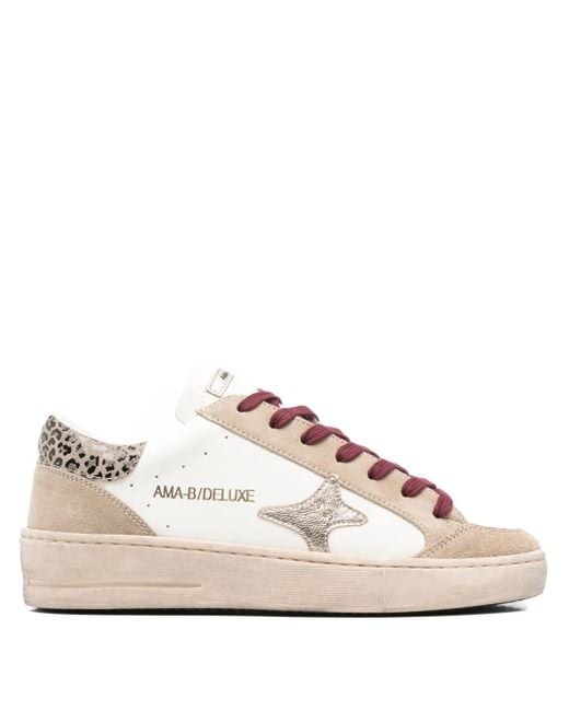 AMA BRAND Pink Deluxe Star-motif Sneakers