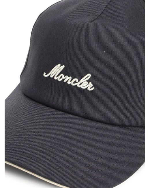 Moncler Blue Logo-Embroidered Baseball Cap for men