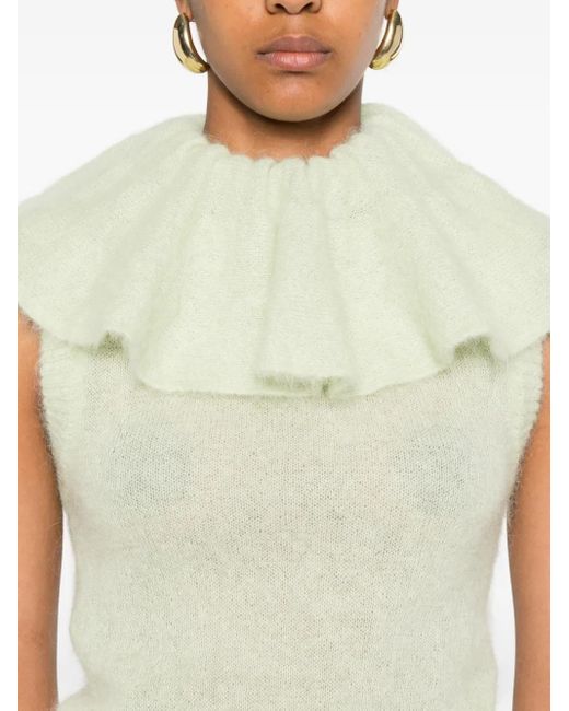Viktor & Rolf Blue Ruffled Volant Vest