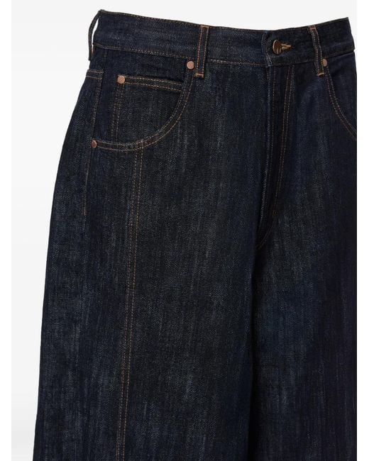 No44 Blue Nari Panelled Jeans