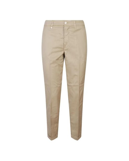 Fay Natural Cuffed Trousers